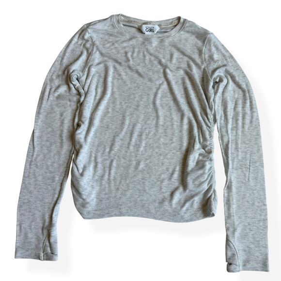 Athleta Other - Athleta Girl Gray Modal Ruched Top Medium 8-10